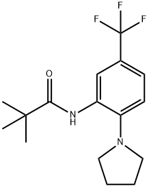 2,2-dimethyl-N-[2-(1-pyrrolidinyl)-5-(trifluoromethyl)phenyl]propanamide|