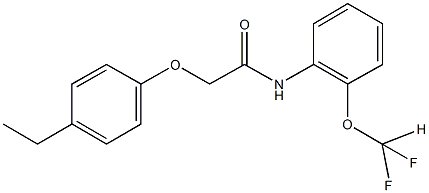 N-[2-(difluoromethoxy)phenyl]-2-(4-ethylphenoxy)acetamide 结构式