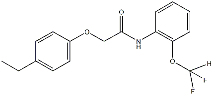 N-[2-(difluoromethoxy)phenyl]-2-(4-ethylphenoxy)acetamide,673489-46-8,结构式