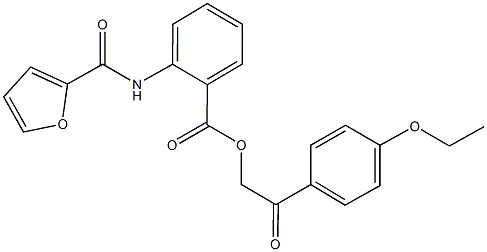 2-(4-ethoxyphenyl)-2-oxoethyl 2-(2-furoylamino)benzoate Structure