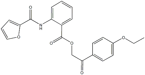 2-(4-ethoxyphenyl)-2-oxoethyl 2-(2-furoylamino)benzoate Struktur