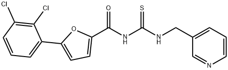 N-[5-(2,3-dichlorophenyl)-2-furoyl]-N'-(3-pyridinylmethyl)thiourea Structure