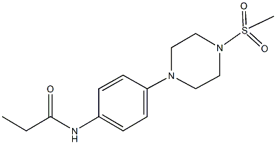 N-{4-[4-(methylsulfonyl)-1-piperazinyl]phenyl}propanamide Structure