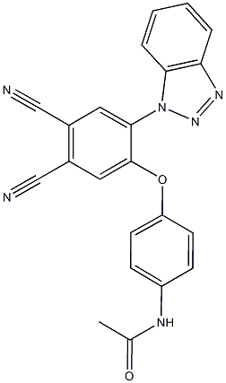 N-{4-[2-(1H-1,2,3-benzotriazol-1-yl)-4,5-dicyanophenoxy]phenyl}acetamide 化学構造式