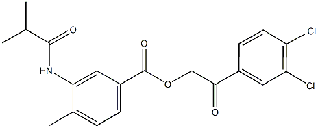 2-(3,4-dichlorophenyl)-2-oxoethyl 3-(isobutyrylamino)-4-methylbenzoate|