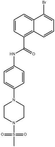 674332-09-3 5-bromo-N-{4-[4-(methylsulfonyl)-1-piperazinyl]phenyl}-1-naphthamide