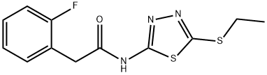 N-[5-(ethylthio)-1,3,4-thiadiazol-2-yl]-2-(2-fluorophenyl)acetamide Structure