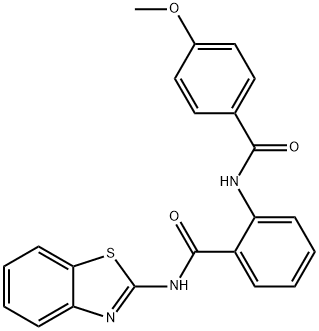 N-(1,3-benzothiazol-2-yl)-2-[(4-methoxybenzoyl)amino]benzamide Struktur