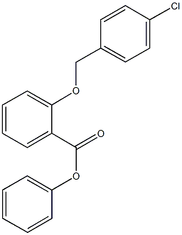 phenyl 2-[(4-chlorobenzyl)oxy]benzoate 化学構造式