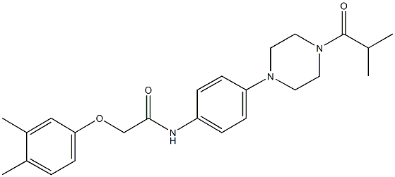 2-(3,4-dimethylphenoxy)-N-[4-(4-isobutyryl-1-piperazinyl)phenyl]acetamide|