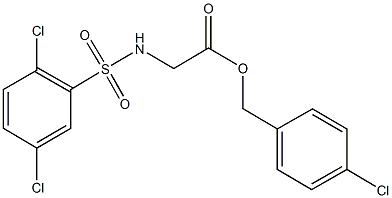 4-chlorobenzyl {[(2,5-dichlorophenyl)sulfonyl]amino}acetate Structure