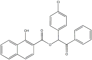 1-(4-chlorophenyl)-2-oxo-2-phenylethyl 1-hydroxy-2-naphthoate 化学構造式