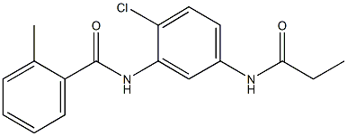 N-[2-chloro-5-(propionylamino)phenyl]-2-methylbenzamide,674361-73-0,结构式