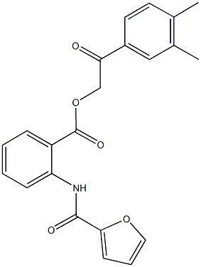 2-(3,4-dimethylphenyl)-2-oxoethyl 2-(2-furoylamino)benzoate Structure