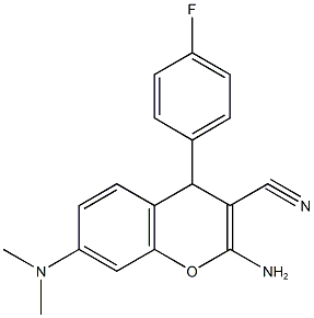 2-amino-7-(dimethylamino)-4-(4-fluorophenyl)-4H-chromene-3-carbonitrile,674800-20-5,结构式