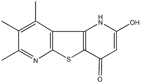 2-hydroxy-7,8,9-trimethylpyrido[2',3':4,5]thieno[2,3-b]pyridin-4(1H)-one Structure