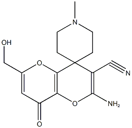 2'-amino-6'-(hydroxymethyl)-1-methyl-8'-oxo-4',8'-dihydrospiro(piperidine-4,4'-pyrano[3,2-b]pyran)-3'-carbonitrile|