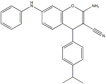 674805-44-8 2-amino-7-anilino-4-(4-isopropylphenyl)-4H-chromene-3-carbonitrile