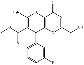 674805-64-2 methyl 2-amino-4-(3-fluorophenyl)-6-(hydroxymethyl)-8-oxo-4,8-dihydropyrano[3,2-b]pyran-3-carboxylate