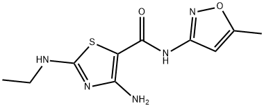 4-amino-2-(ethylamino)-N-(5-methyl-3-isoxazolyl)-1,3-thiazole-5-carboxamide Structure