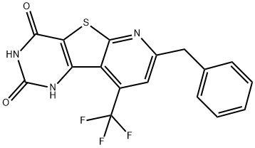 7-benzyl-9-(trifluoromethyl)pyrido[3',2':4,5]thieno[3,2-d]pyrimidine-2,4-diol Structure