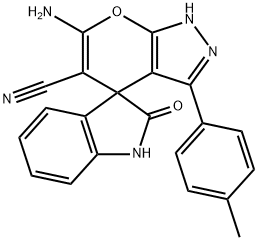 6'-amino-5'-cyano-3'-(4-methylphenyl)-1,2',3,4'-tetrahydrospiro(2H-indole-3,4'-pyrano[2,3-c]pyrazole)-2-one|