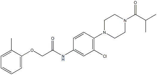 N-[3-chloro-4-(4-isobutyryl-1-piperazinyl)phenyl]-2-(2-methylphenoxy)acetamide|