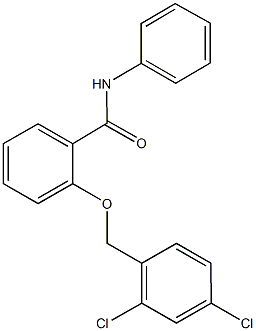 2-[(2,4-dichlorobenzyl)oxy]-N-phenylbenzamide 化学構造式