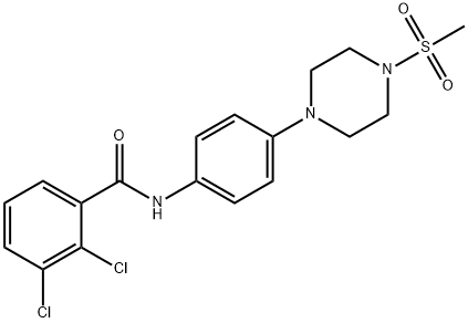 2,3-dichloro-N-{4-[4-(methylsulfonyl)-1-piperazinyl]phenyl}benzamide Structure