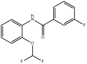 N-[2-(difluoromethoxy)phenyl]-3-fluorobenzamide 结构式