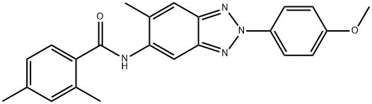 N-[2-(4-methoxyphenyl)-6-methyl-2H-1,2,3-benzotriazol-5-yl]-2,4-dimethylbenzamide 化学構造式