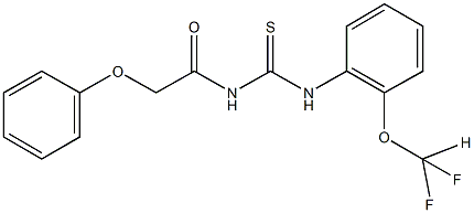 N-[2-(difluoromethoxy)phenyl]-N'-(phenoxyacetyl)thiourea 结构式