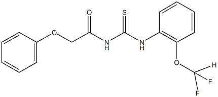 N-[2-(difluoromethoxy)phenyl]-N'-(phenoxyacetyl)thiourea,674817-66-4,结构式