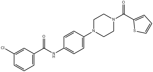 3-chloro-N-{4-[4-(2-thienylcarbonyl)-1-piperazinyl]phenyl}benzamide Structure