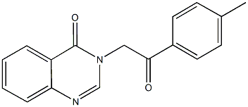 3-[2-(4-methylphenyl)-2-oxoethyl]-4(3H)-quinazolinone 化学構造式
