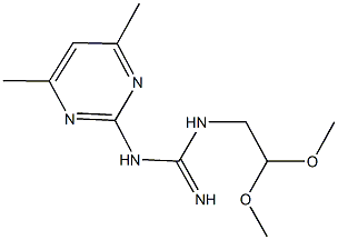 N-(2,2-dimethoxyethyl)-N'-(4,6-dimethyl-2-pyrimidinyl)guanidine Structure