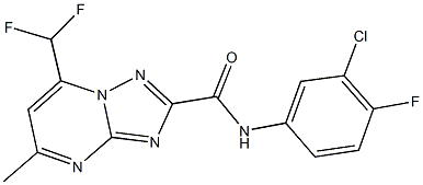 N-(3-chloro-4-fluorophenyl)-7-(difluoromethyl)-5-methyl[1,2,4]triazolo[1,5-a]pyrimidine-2-carboxamide Struktur