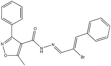 N'-(2-bromo-3-phenyl-2-propenylidene)-5-methyl-3-phenyl-4-isoxazolecarbohydrazide,67565-85-9,结构式