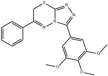6-phenyl-3-(3,4,5-trimethoxyphenyl)-7H-[1,2,4]triazolo[3,4-b][1,3,4]thiadiazine Struktur