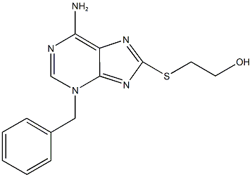 2-[(6-amino-3-benzyl-3H-purin-8-yl)sulfanyl]ethanol,675827-42-6,结构式