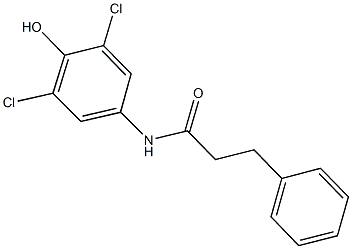 N-(3,5-dichloro-4-hydroxyphenyl)-3-phenylpropanamide Struktur