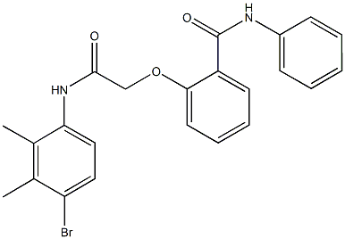 2-[2-(4-bromo-2,3-dimethylanilino)-2-oxoethoxy]-N-phenylbenzamide Struktur