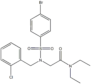 2-[[(4-bromophenyl)sulfonyl](2-chlorobenzyl)amino]-N,N-diethylacetamide|