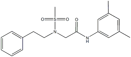 N-(3,5-dimethylphenyl)-2-[(methylsulfonyl)(2-phenylethyl)amino]acetamide Structure