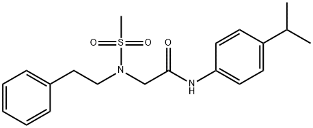 N-(4-isopropylphenyl)-2-[(methylsulfonyl)(2-phenylethyl)amino]acetamide Structure