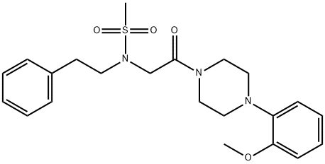 N-{2-[4-(2-methoxyphenyl)-1-piperazinyl]-2-oxoethyl}-N-(2-phenylethyl)methanesulfonamide,675862-93-8,结构式