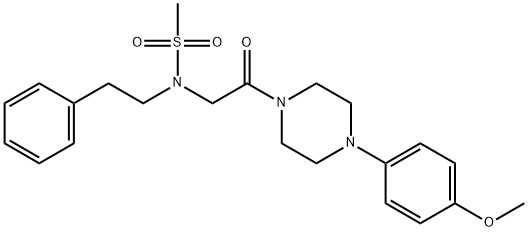 N-{2-[4-(4-methoxyphenyl)-1-piperazinyl]-2-oxoethyl}-N-(2-phenylethyl)methanesulfonamide Struktur