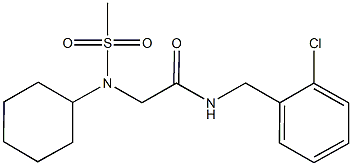 N-(2-chlorobenzyl)-2-[cyclohexyl(methylsulfonyl)amino]acetamide Struktur