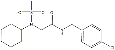 N-(4-chlorobenzyl)-2-[cyclohexyl(methylsulfonyl)amino]acetamide|