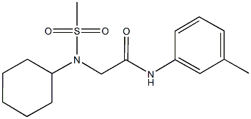 2-[cyclohexyl(methylsulfonyl)amino]-N-(3-methylphenyl)acetamide Struktur